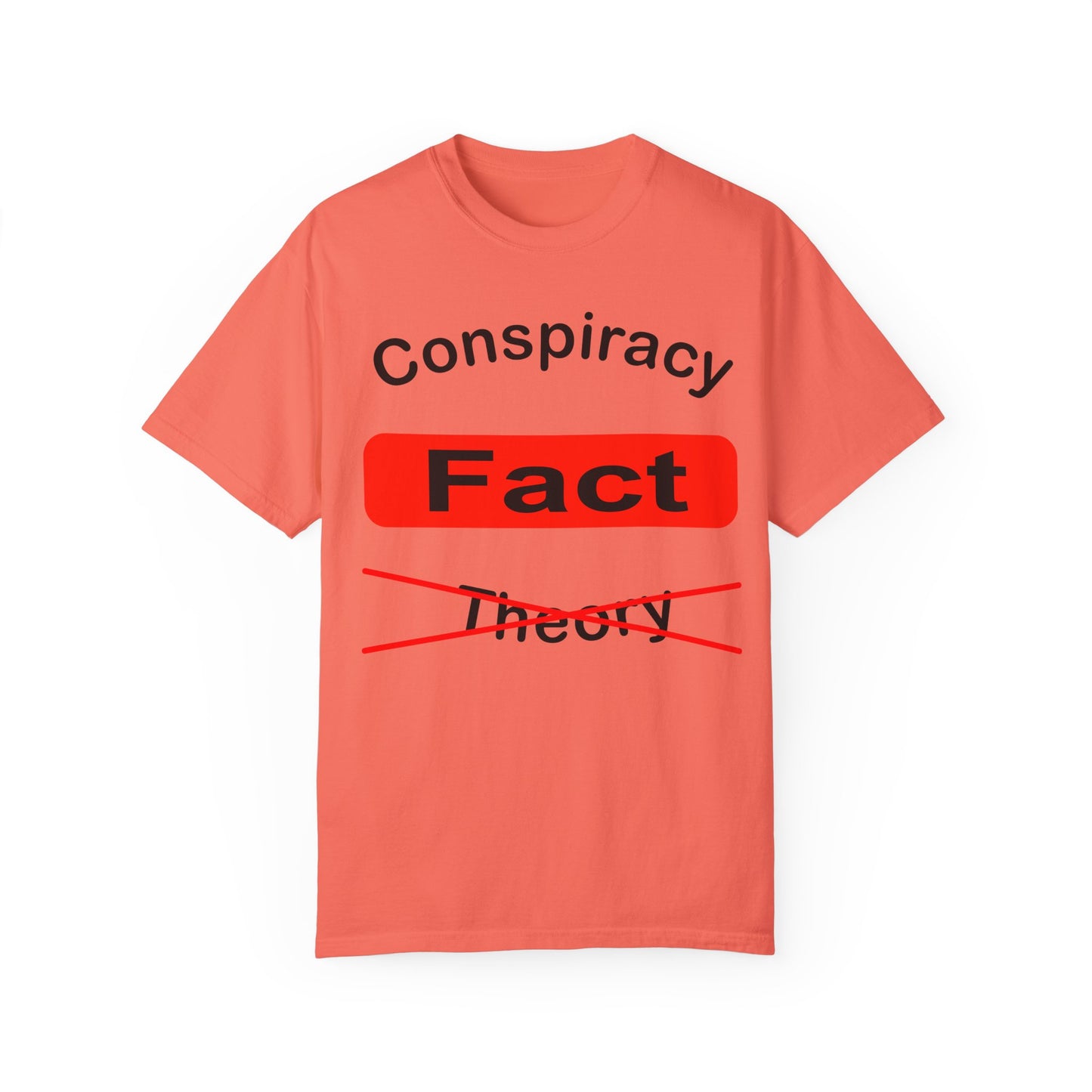 Unisex Garment-Dyed T-Shirt - 'Conspiracy Fact' Graphic Tee for Trendsetters