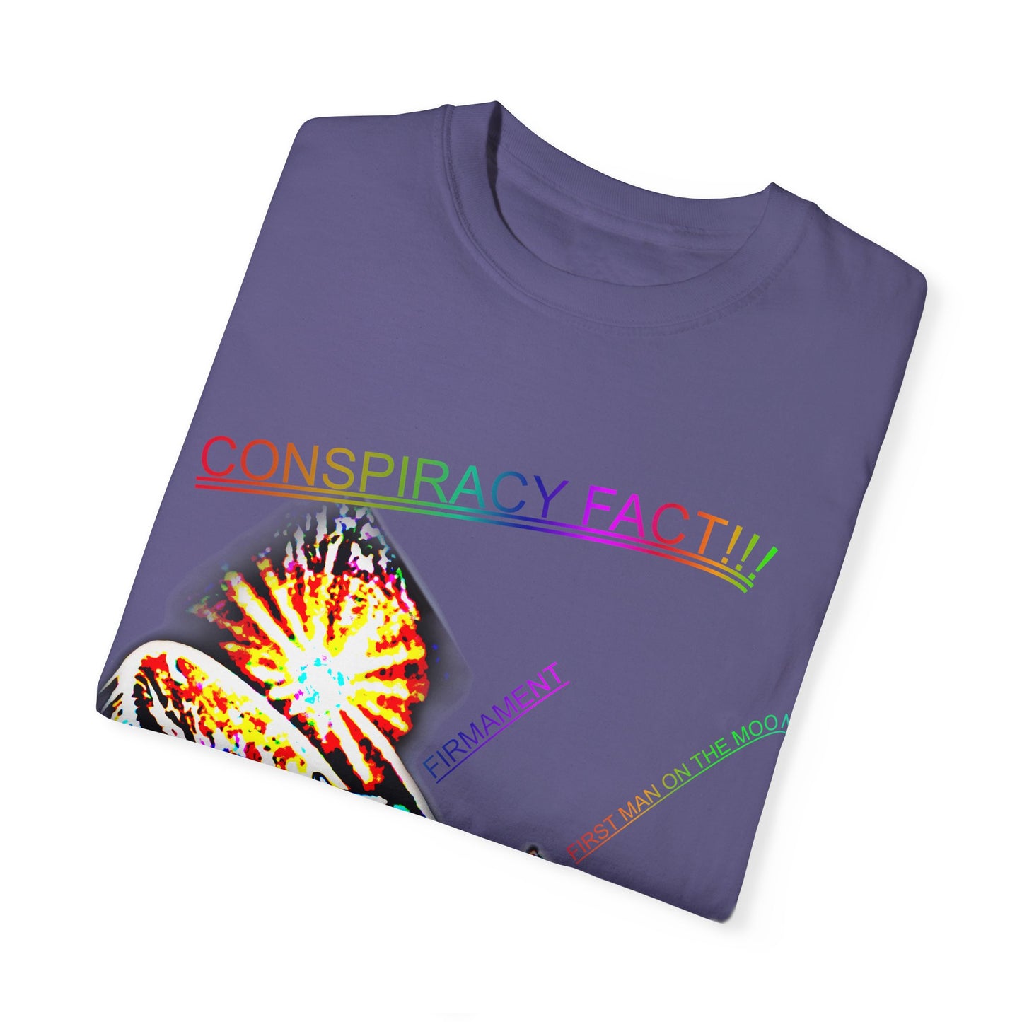 CONSPIRACY FACT FLAT EARTH Unisex Garment-Dyed T-shirt